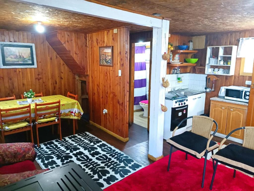 Kuhinja oz. manjša kuhinja v nastanitvi Cabañas don Vicente