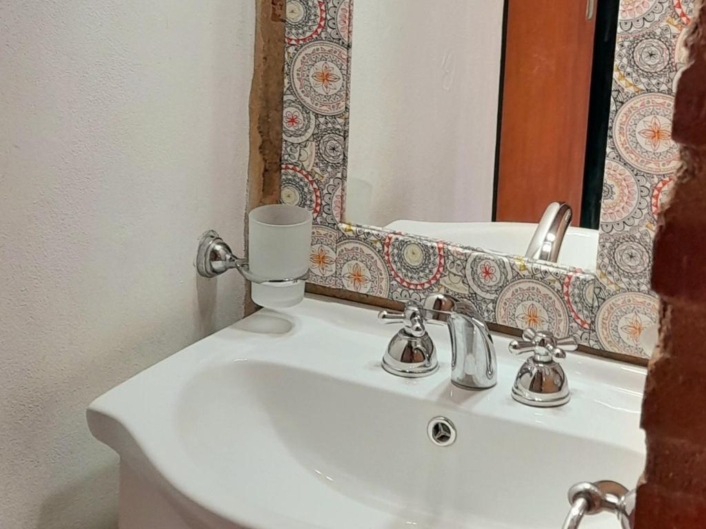 A bathroom at Cabañas Santa Isabel