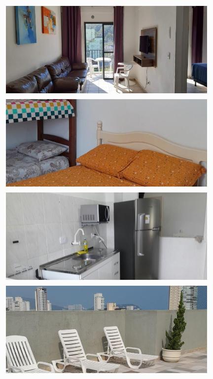 Condomínio cm Piscina, 1garagem, WI-FI 300 Mega, Central de vigilância remota , Centro do Guarujá pr