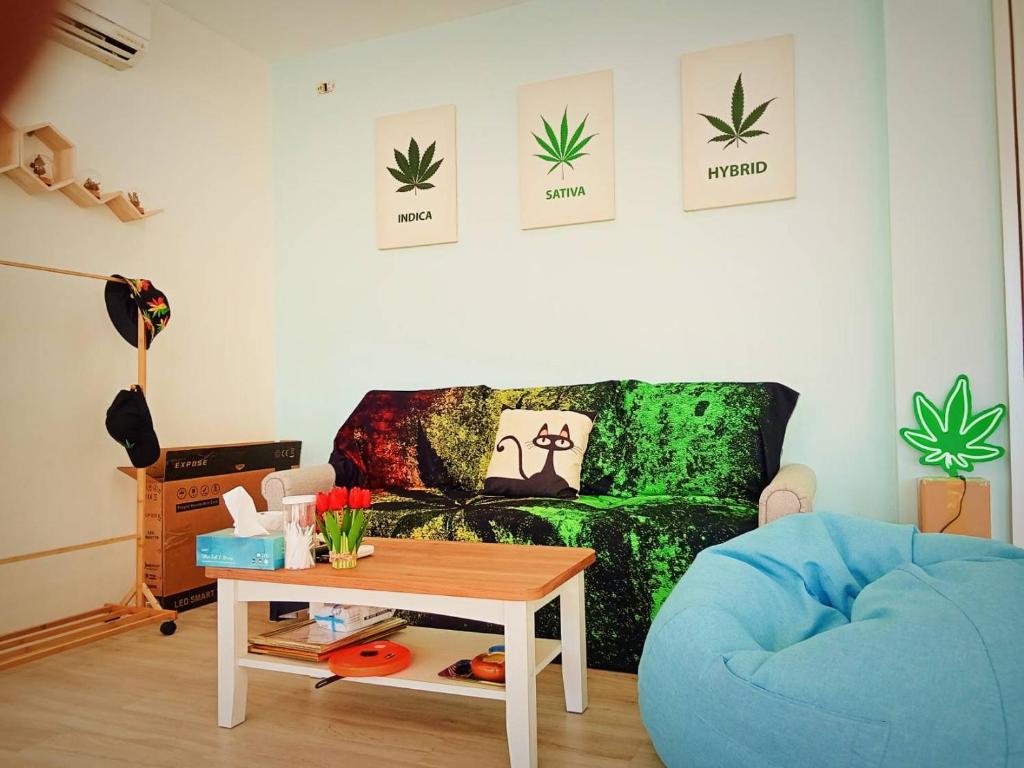 Posezení v ubytování Castaway's 420