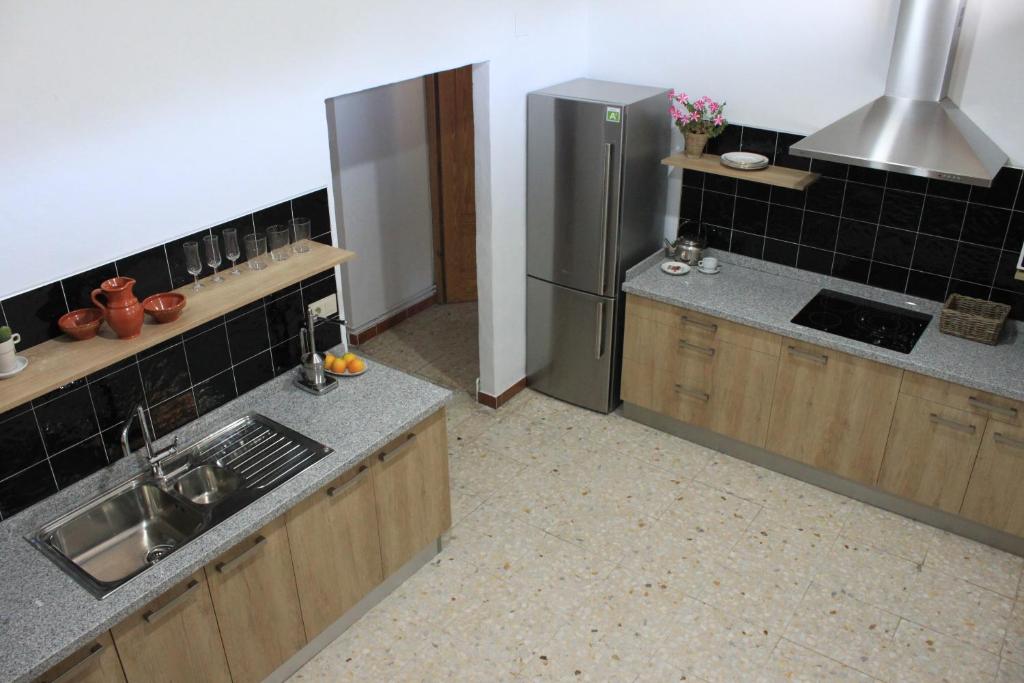 Kuchyň nebo kuchyňský kout v ubytování Albergue Los Chorros