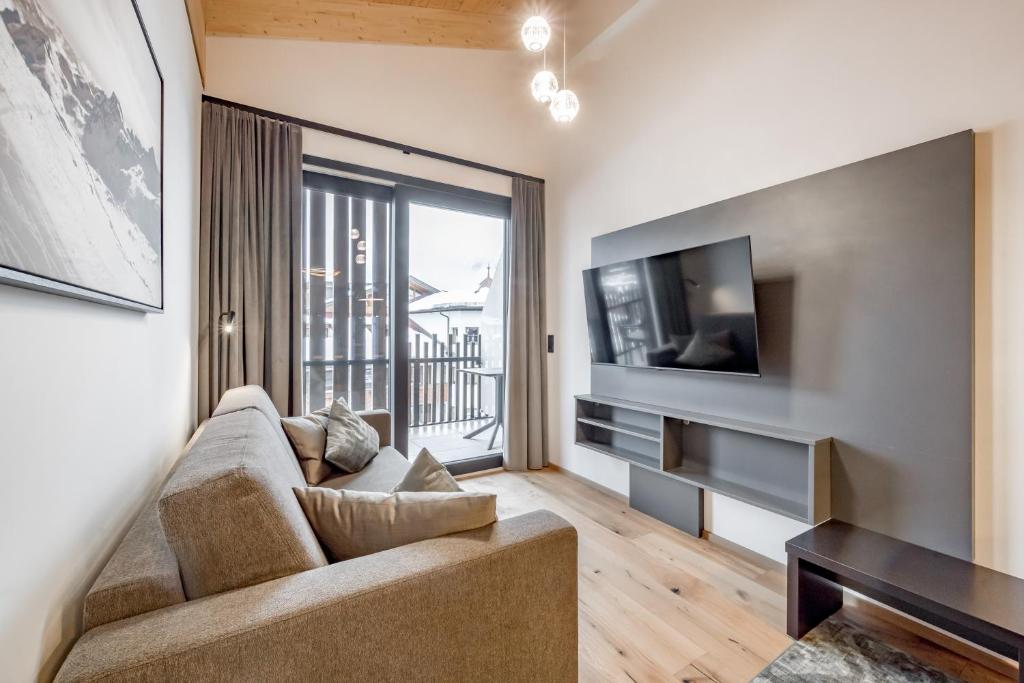 TV a/nebo společenská místnost v ubytování Summit Seefeld