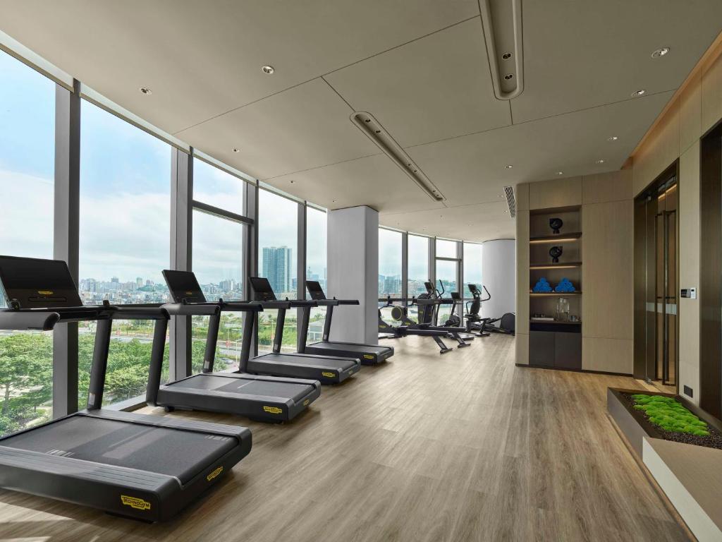 Fitness centrum a/nebo fitness zařízení v ubytování Hilton Zhuhai