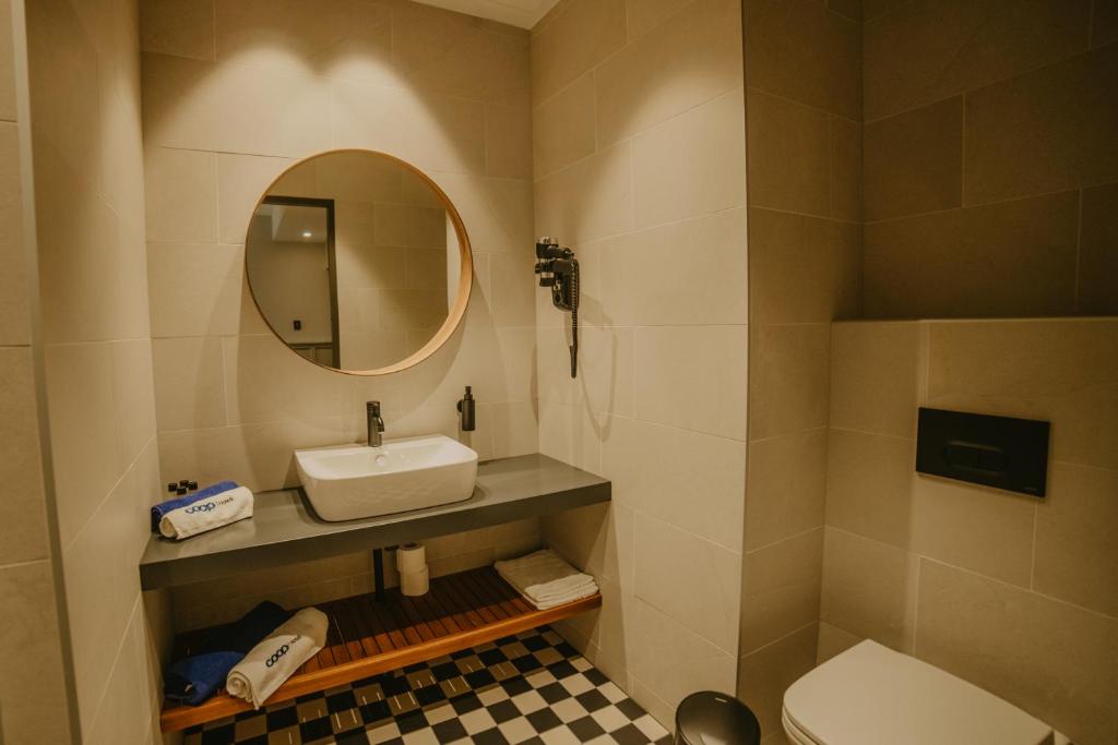 Koupelna v ubytování Coop Hotell
