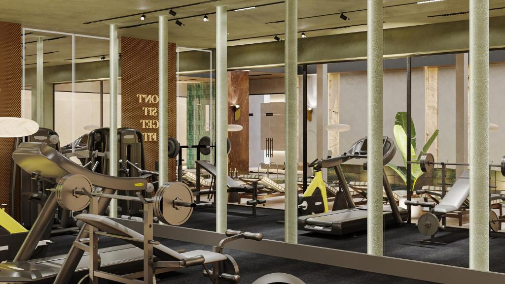 Fitness centrum a/nebo fitness zařízení v ubytování Elite World Kuşadası
