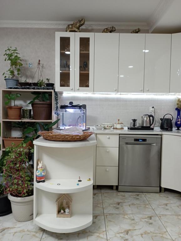 Kuchyň nebo kuchyňský kout v ubytování Hotel Marliza