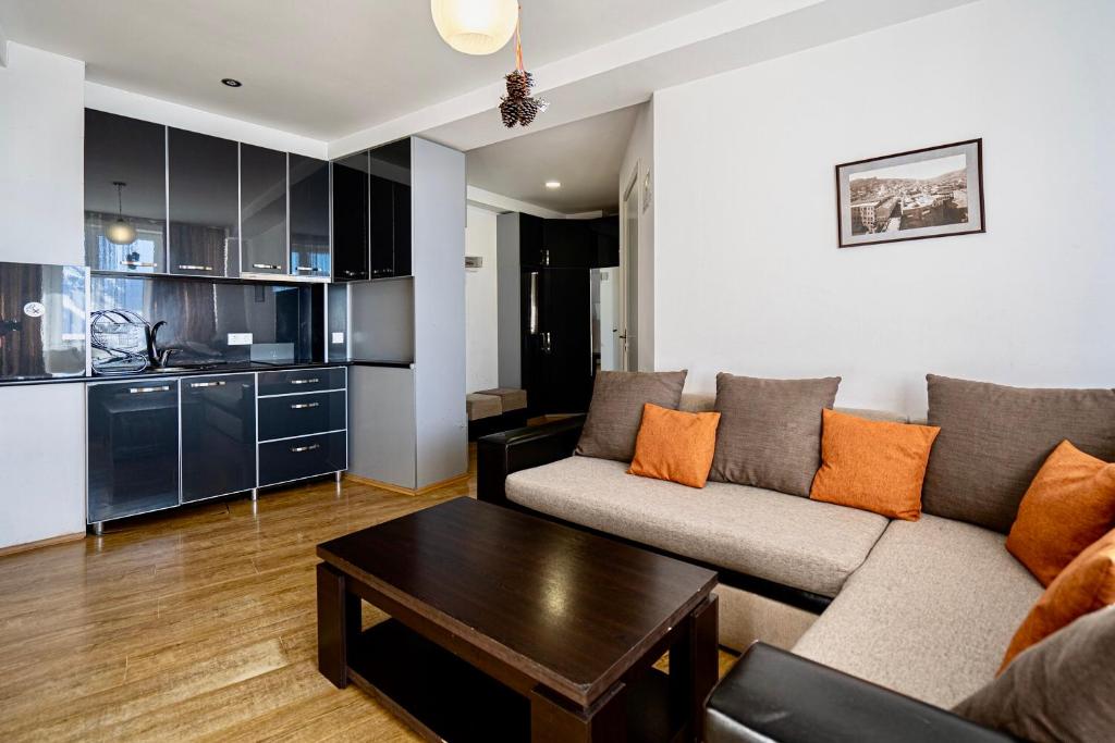 Kuchyň nebo kuchyňský kout v ubytování 3-room apartment NFT Gudauri Penta 301