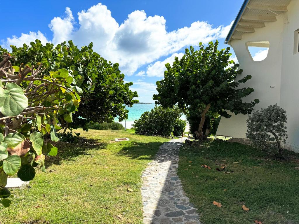 Zahrada ubytování Top floor unit 520 ft2 - 48 m2 with stunning dominant view on ocean, St Barth, Orient Bay