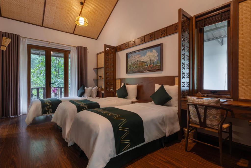 Mai Chau Mountain View Resort - 尊贵平房 - 带阳台