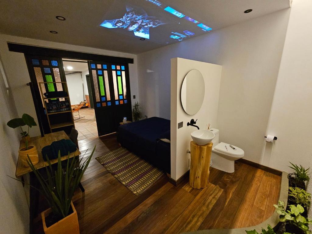Koupelna v ubytování Casa Alba