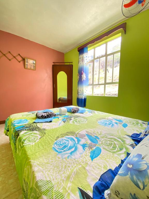 Postel nebo postele na pokoji v ubytování La Rosedepine chez Mariani chez l'habitant