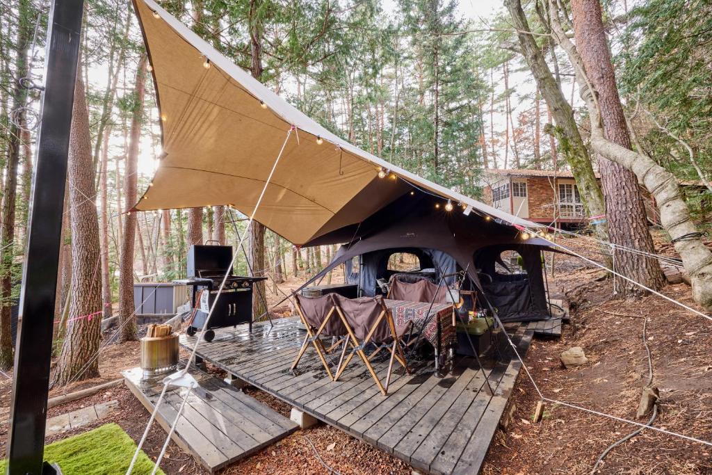 Zahrada ubytování TOCORO. Mt.Fuji CAMP&GLAMPING