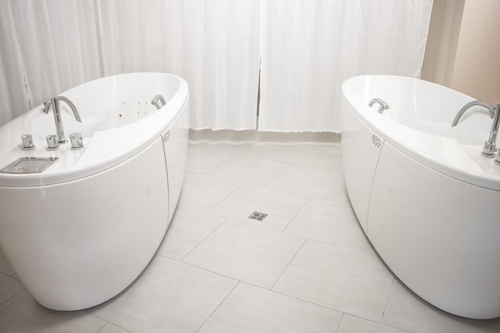 Koupelna v ubytování Hotel Villa Lauretta