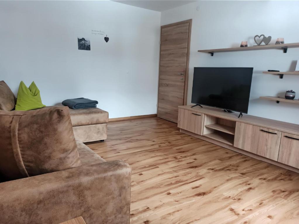 TV a/nebo společenská místnost v ubytování Stefflgut Appartements