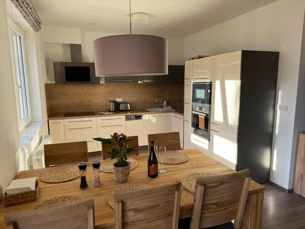 Kuchnia lub aneks kuchenny w obiekcie Wellness & Spa Apartments Lipno - Frymburk