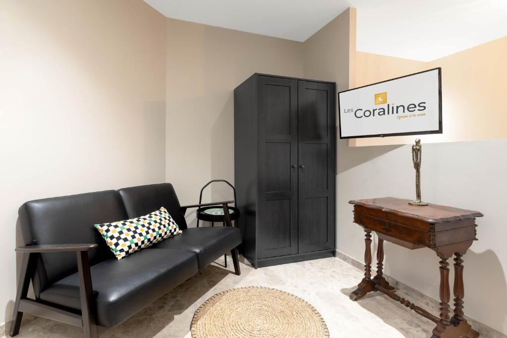 Posezení v ubytování Appart Hôtel Coraline - Genas Lyon Eurexpo