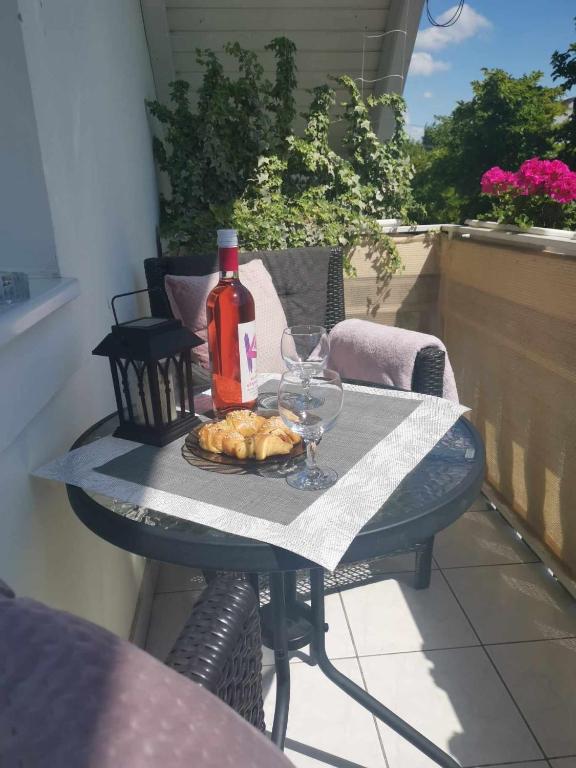 Balkón alebo terasa v ubytovaní Gyöngyi Apartman