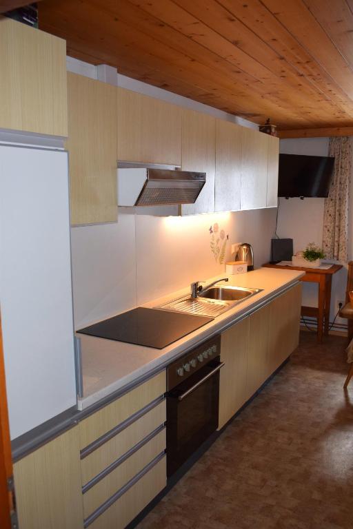 Kuchyň nebo kuchyňský kout v ubytování Landhaus Brif