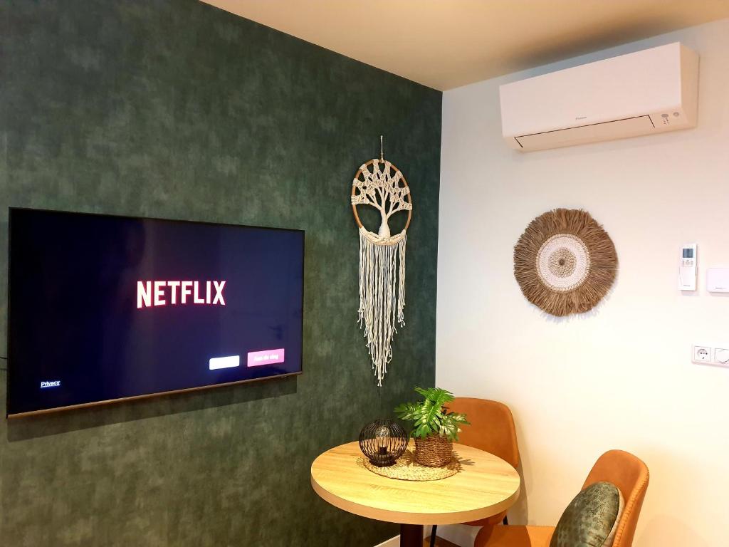 TV a/nebo společenská místnost v ubytování Suite De Brinkparel