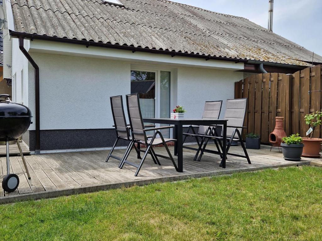 Patio nebo venkovní prostory v ubytování Ferienhaus Gisela Arendsee