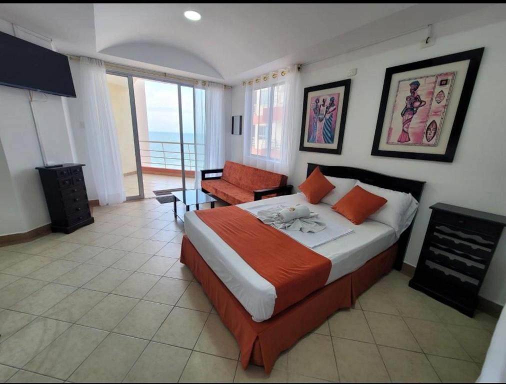 Postel nebo postele na pokoji v ubytování Hotel Arco Iris