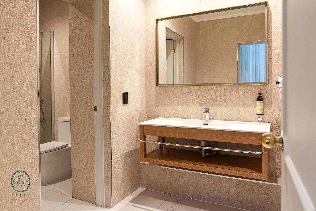 Koupelna v ubytování Hotel José Nogueira