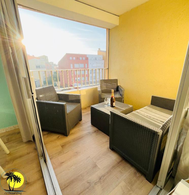 Posteľ alebo postele v izbe v ubytovaní T4 Le Trente Cinq 3 chambres & climatisation