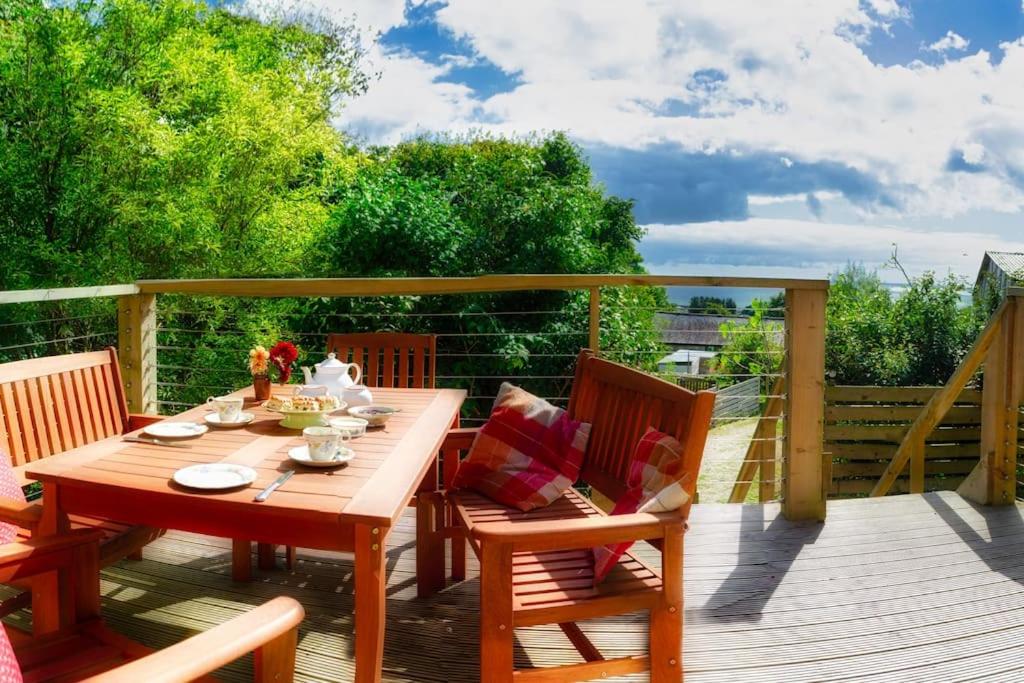 Balkón nebo terasa v ubytování Helnoweth Lodge