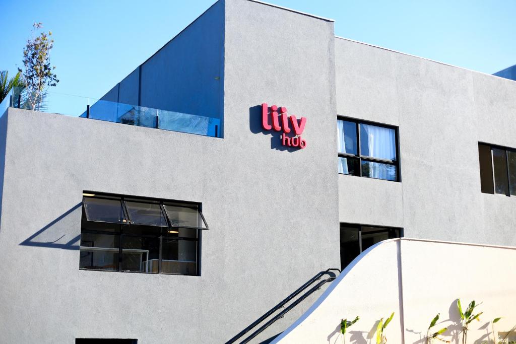 a building with a lititz hub sign on it at Liiv Hub in Natal