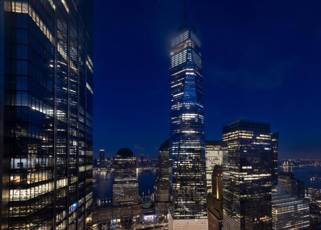 Uma visão geral de Nova York ou uma vista da cidade tirada do hotel