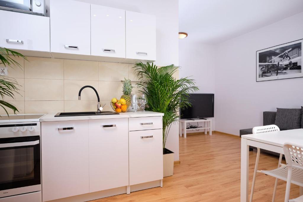 Η κουζίνα ή μικρή κουζίνα στο Apartament Słoneczny 12