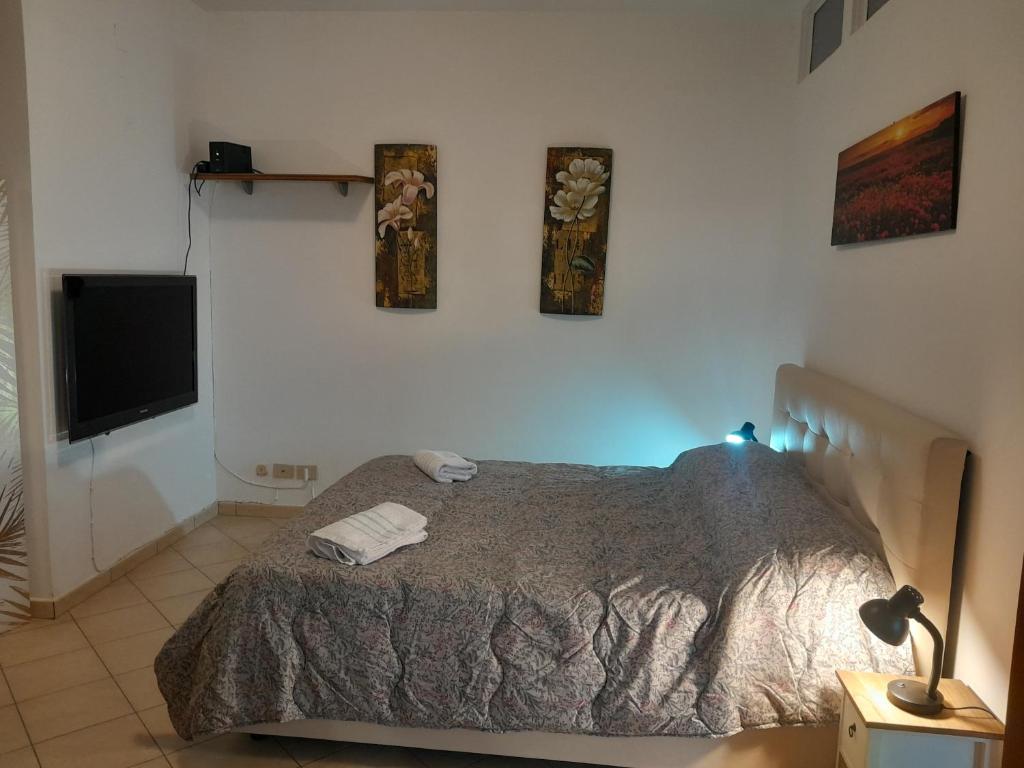 Postel nebo postele na pokoji v ubytování Sotto il Castello