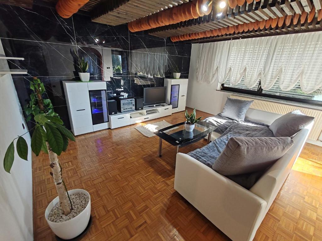 Kuchyň nebo kuchyňský kout v ubytování Apartment Prešeren