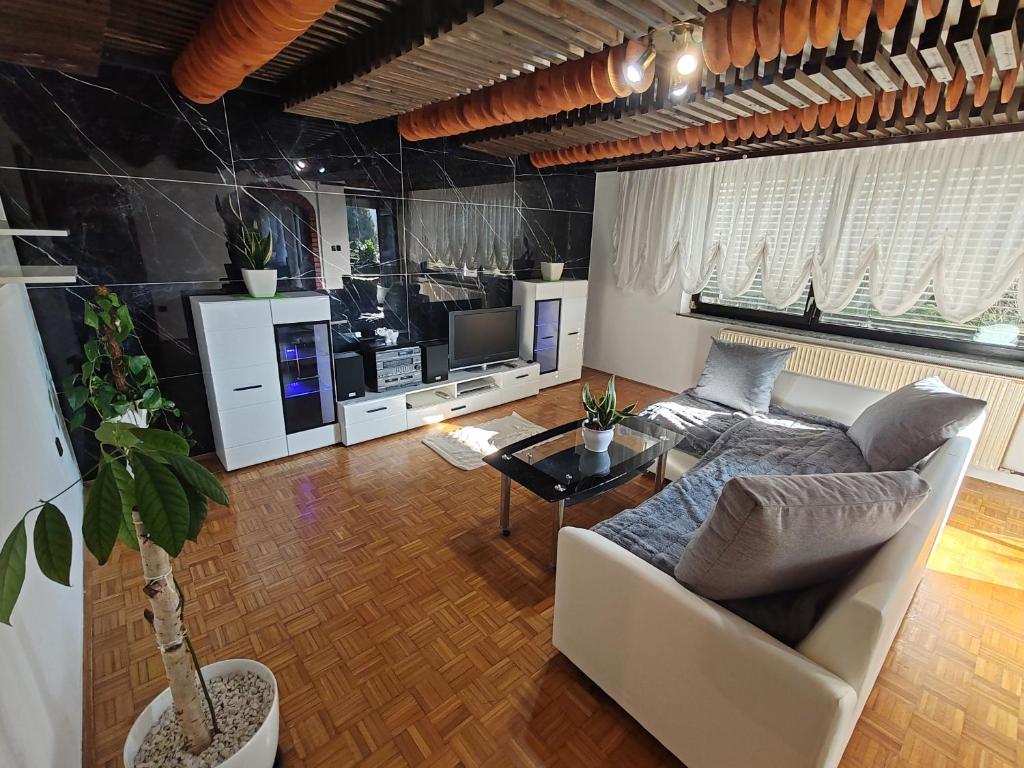 Kuchyň nebo kuchyňský kout v ubytování Apartment Prešeren