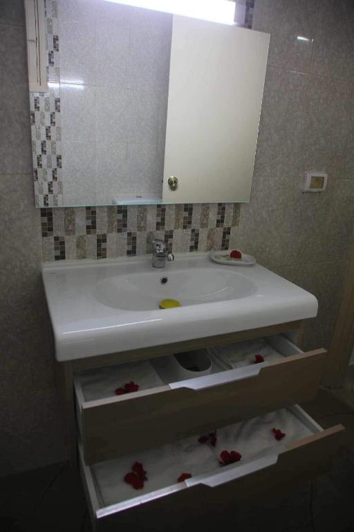 Koupelna v ubytování Hotel Amine