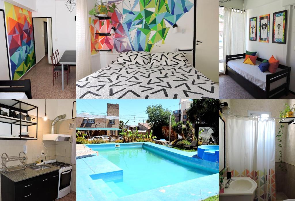 En eller flere senge i et værelse på DEPARTAMENTO MAGNET