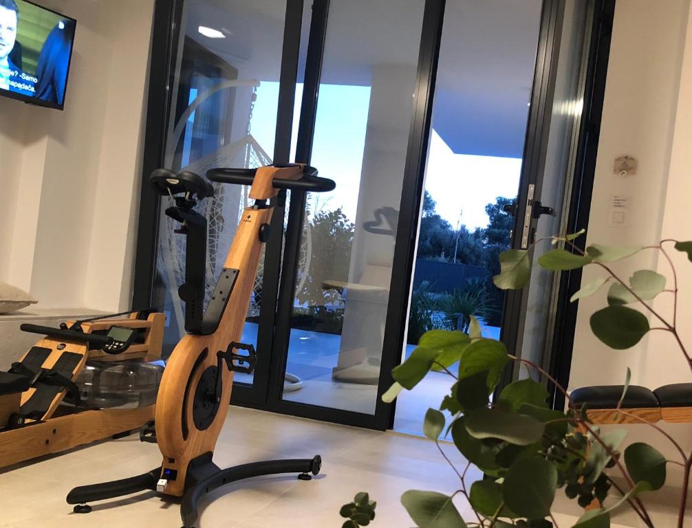Posilňovňa alebo fitness centrum v ubytovaní Apartments villa Ladini