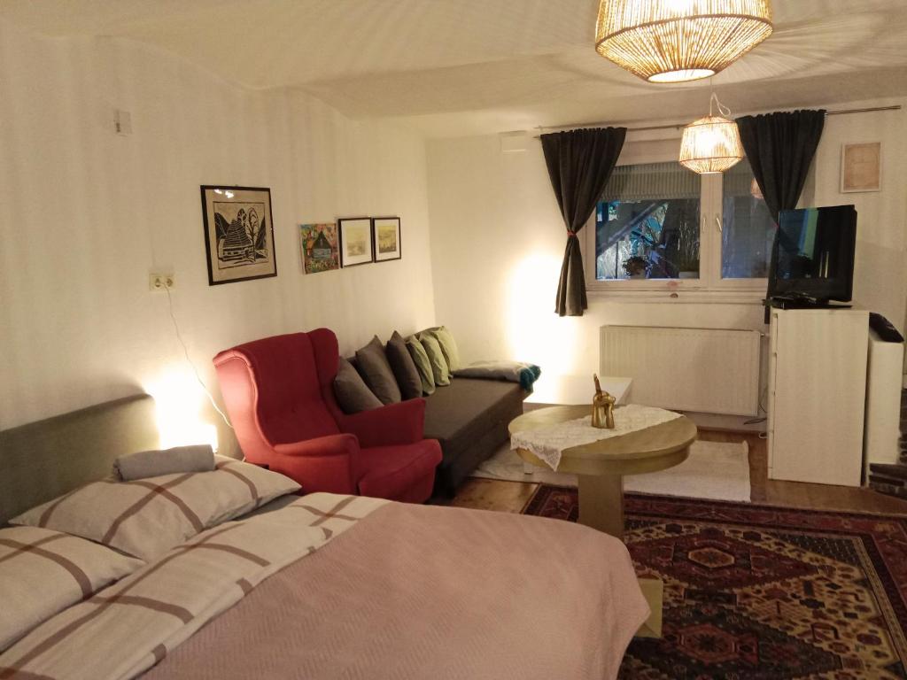 Posezení v ubytování Studio in Altstadthaus