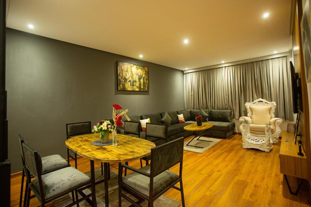 Posezení v ubytování ABM house