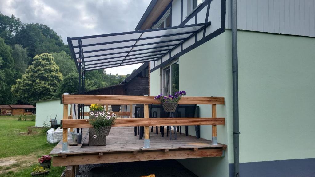 Balkón nebo terasa v ubytování Ruridylle III