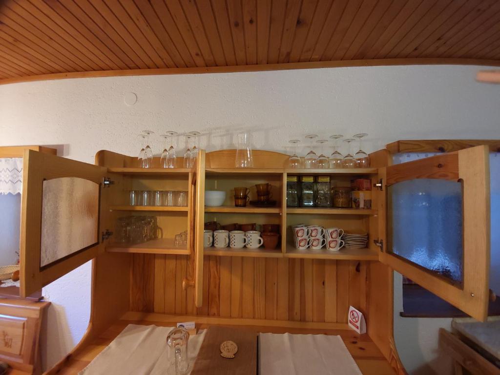 Kuchyň nebo kuchyňský kout v ubytování Jurček Holiday Home