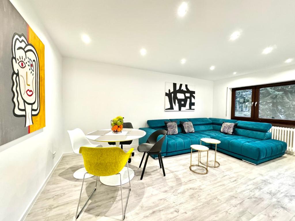 Χώρος καθιστικού στο Big-Barockstadtapartment Rastatt