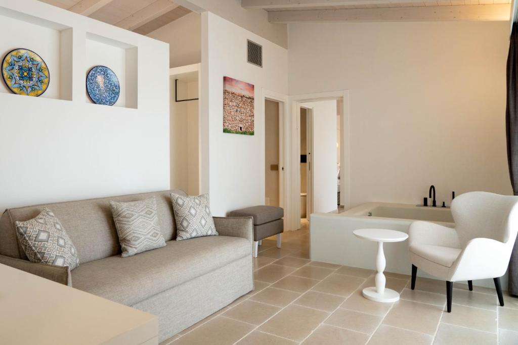 Posezení v ubytování Masseria Corsano