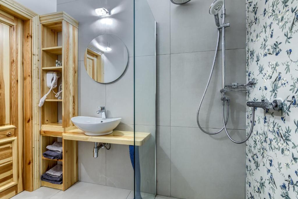Koupelna v ubytování Siedlisko Nawiady - hotel butikowy