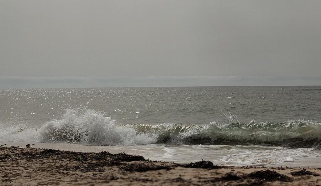 mała fala w oceanie na plaży w obiekcie Villa Teresa w mieście Flumini di Quartu