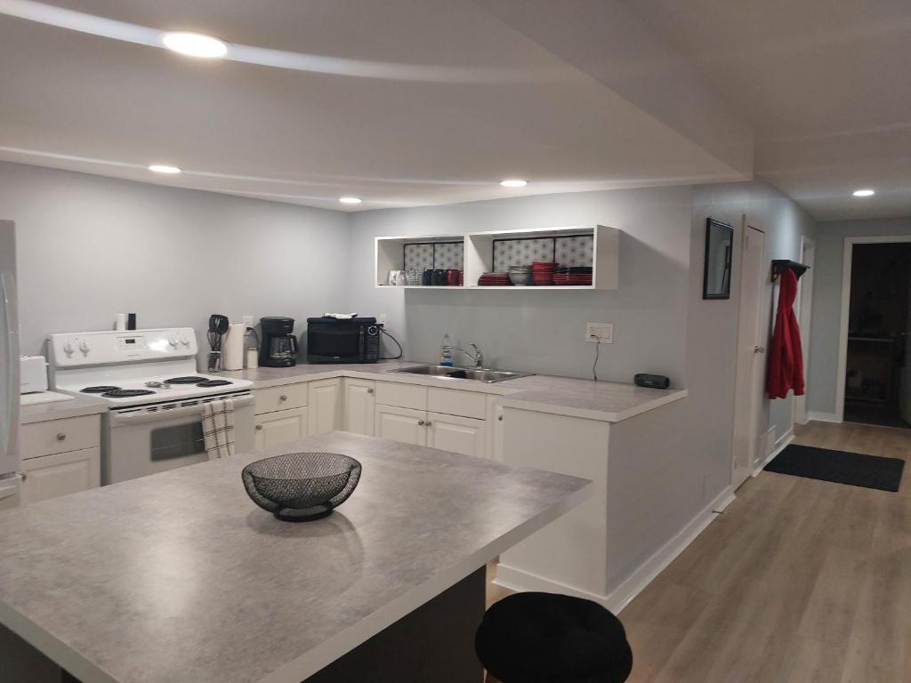 Kuchyň nebo kuchyňský kout v ubytování Queen City Comfort