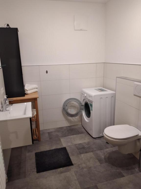 Koupelna v ubytování Ferienwohnung Oberkreut