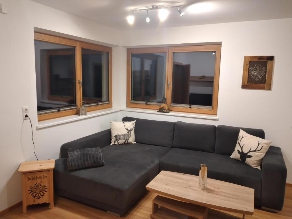 Posezení v ubytování Ferienwohnung Oberkreut