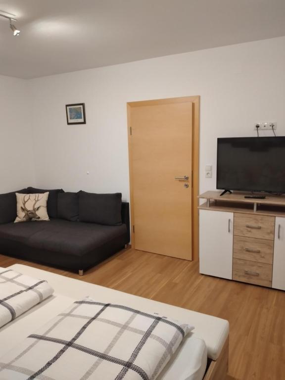 TV a/nebo společenská místnost v ubytování Ferienwohnung Oberkreut