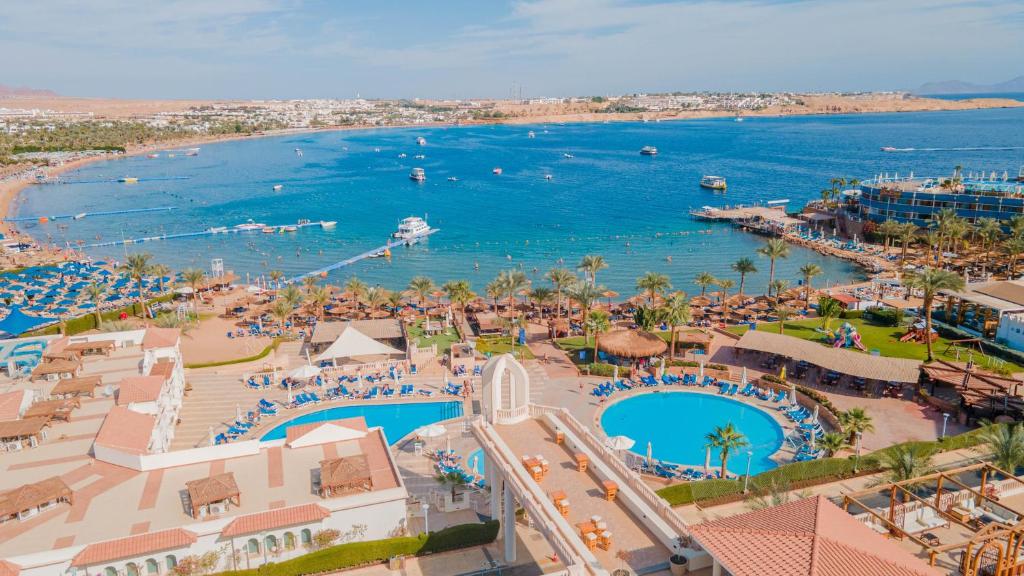 an aerial view of a resort with a beach at Marina Sharm Hotel in Sharm El Sheikh